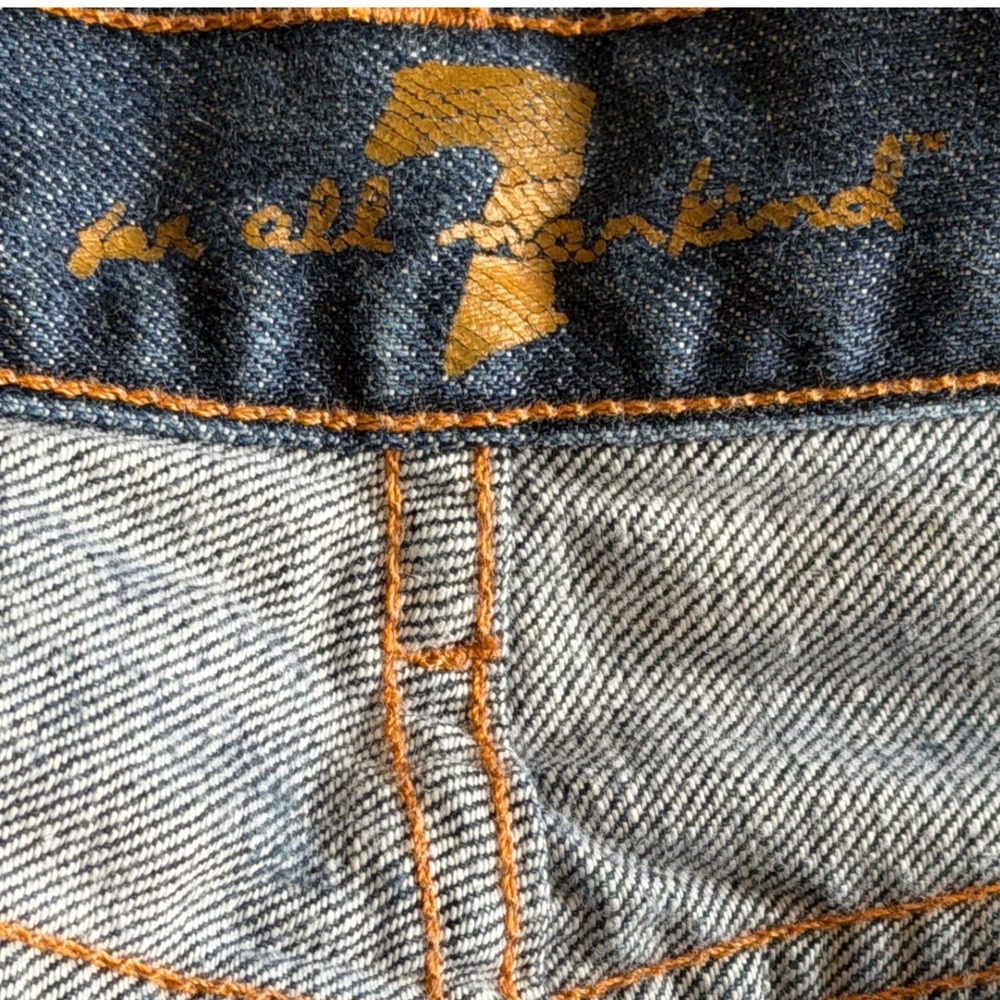 7 For All Mankind A Pocket Jeans Mens 38 Blue Medium Wash Straight Leg T530061U - Picture 6 of 9